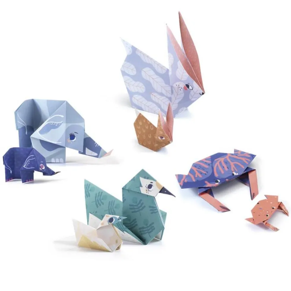 Set origami familia de animales