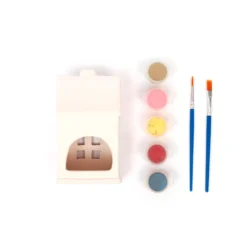 Set para pintar portavelas cerámica casa