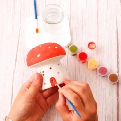 Set para pintar portavelas cerámica seta