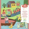 Set pegatinas removibles animales