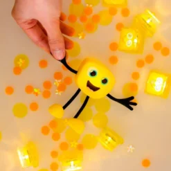 Set personaje Alex y 2 cubos amarillos con luz Glo Pals