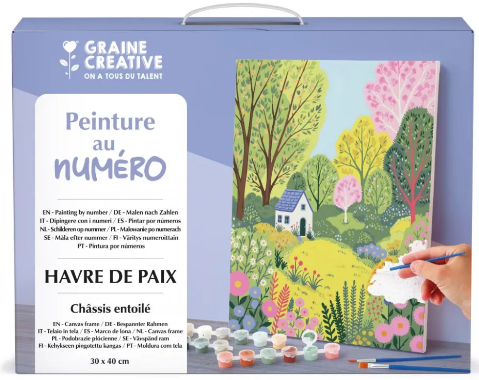 Set pintar por números Casita en el bosque