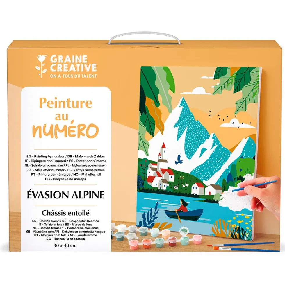 Set pintar por números escapada alpina 30x40cm