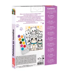 Set pintar por números gatos