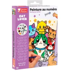 Set pintar por números gatos