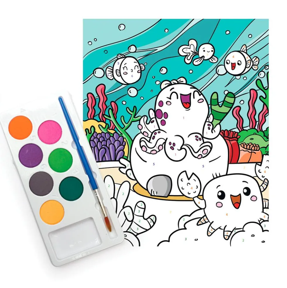 Set pintar por números océano