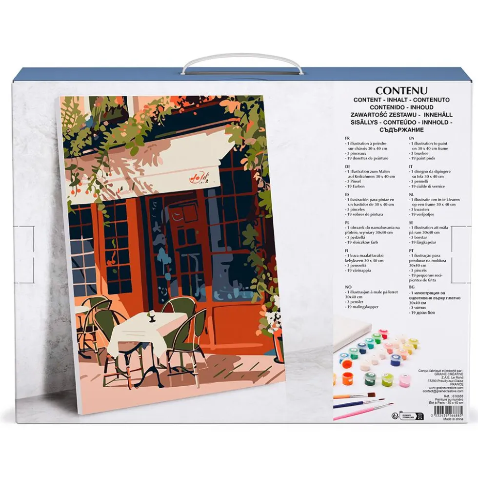 Set pintar por números verano en París