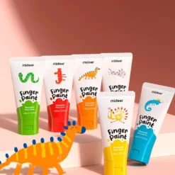 Set pintura de dedos 6 colores lavable bote 60ml
