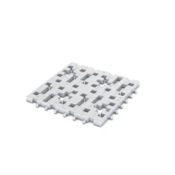 Set 6 placas base Meli basic color plateado soporte construcciones