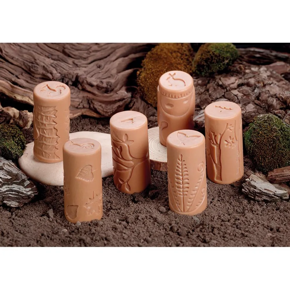 Set 6 rodillos para modelar amigos del bosque