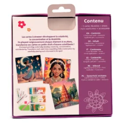 Set 3 tarjetas para decorar con diamantes India