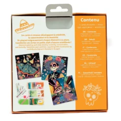 Set 3 tarjetas para decorar con diamantes día de los muertos