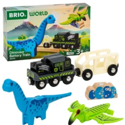 Set tren dinosaurios a pilas con luz