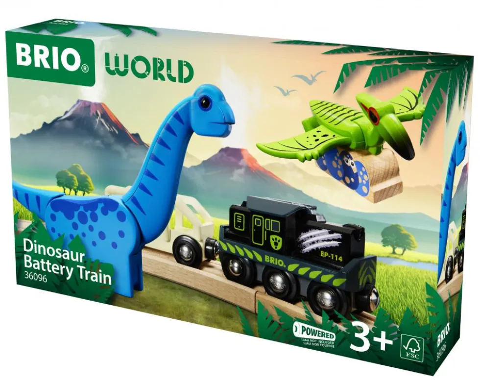 Set tren dinosaurios a pilas con luz