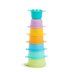 Set 7 vasitos coladores de baño conectables y apilables