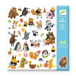 Sobre 160 pegatinas animalitos fluffy friends