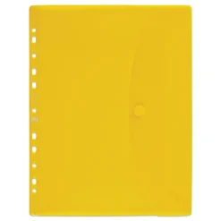 Sobre tamaño A4 PP translúcido multitaladro con cierre de velcro colores surtidos