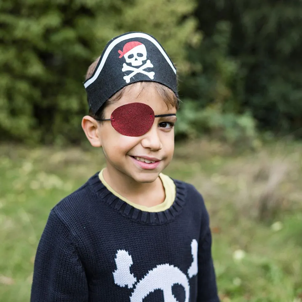 Sombrero pirata tipo banda para cabeza con parche