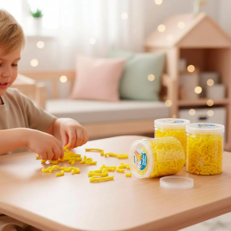 Squishy worms amarillo bote 120gr