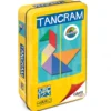 Tangram de madera colores FSC en caja de metal