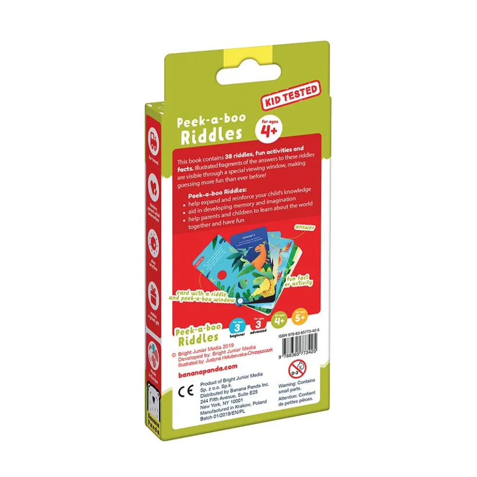 Tarjetas en inglés Peek a Boo Riddles begginer
