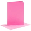 Tarjeta y sobre color rosa set 6 unidades