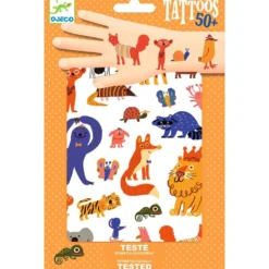 Tatuajes animales divertidos set 2 hojas