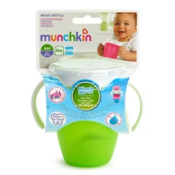 Taza antigoteo con asas 200ml Miracle 360 verde