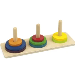 Torre de Hanoi madera juego lógica