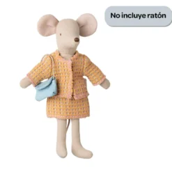 Traje de chaqueta y falda con bolso ratoncita 15cm Maileg