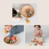 Tummy Time bolas sensoriales con plato para jugar boca abajo