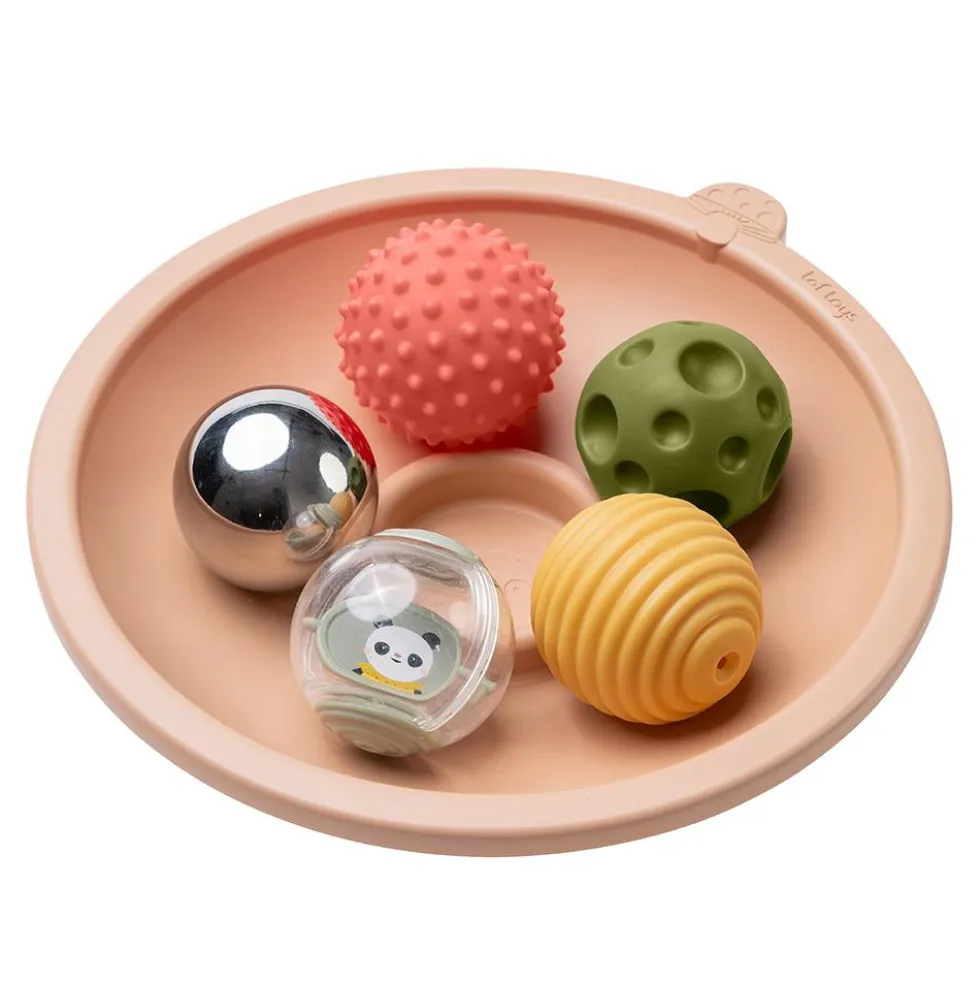 Tummy Time bolas sensoriales con plato para jugar boca abajo