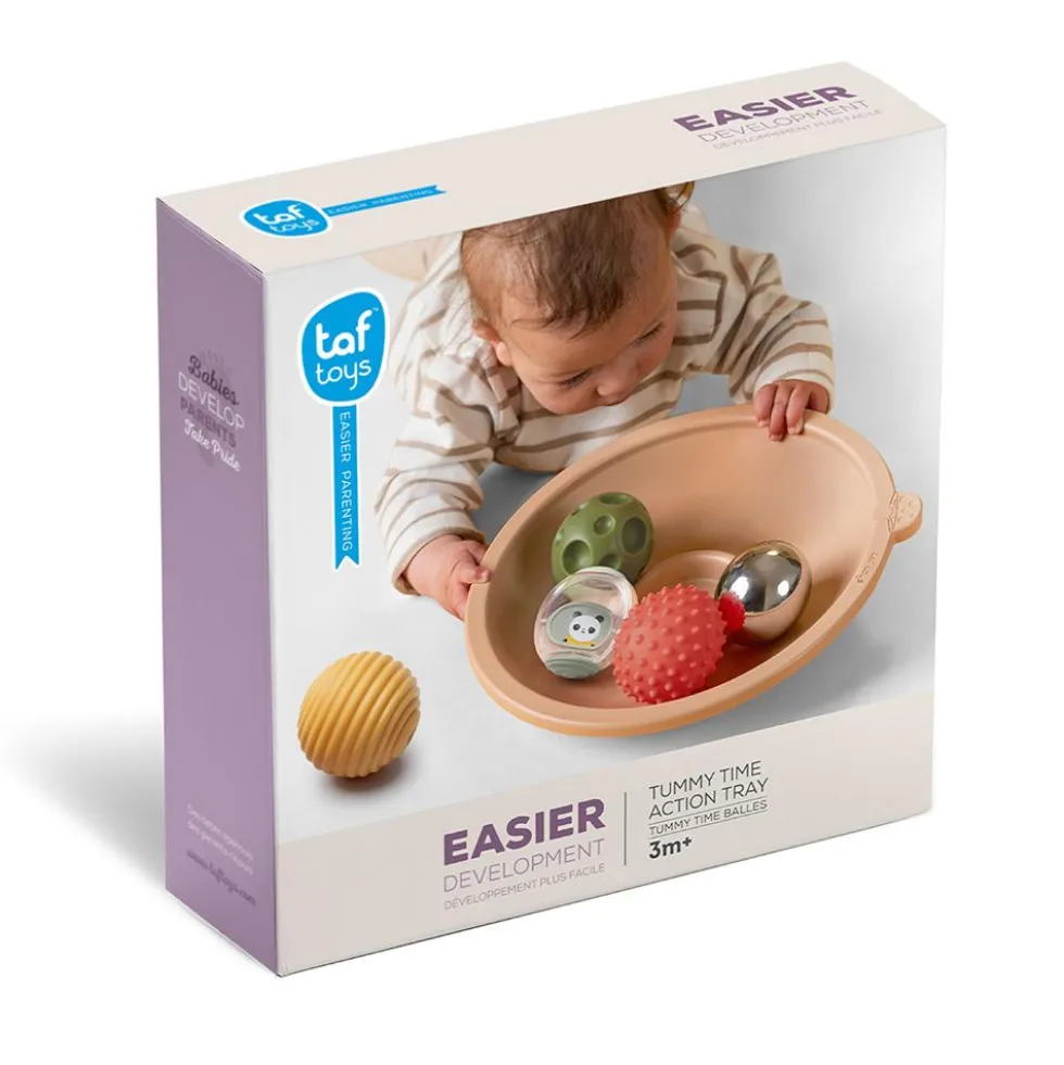 Tummy Time bolas sensoriales con plato para jugar boca abajo