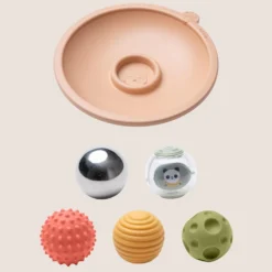 Tummy Time bolas sensoriales con plato para jugar boca abajo