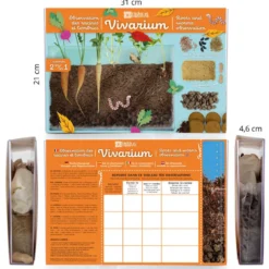Vivarium kit de cultivo y observación de raíces